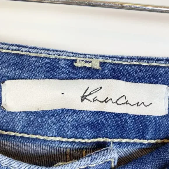 KANCAN DISTRESSED RAW CUFF SKINNY JEANS SIZE 26 - Picture 6 of 10